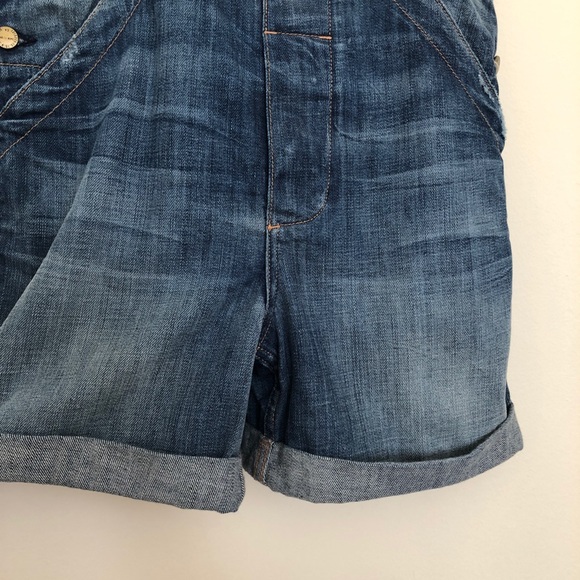 💛Current Elliott The Shortall Overalls Treasure - Picture 4 of 7